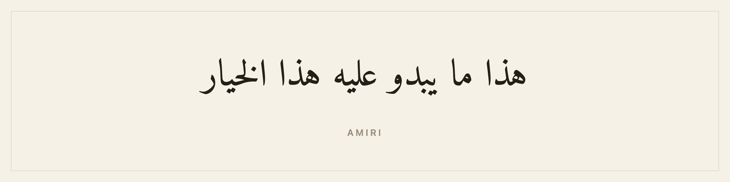 Sample sentence in Amiri