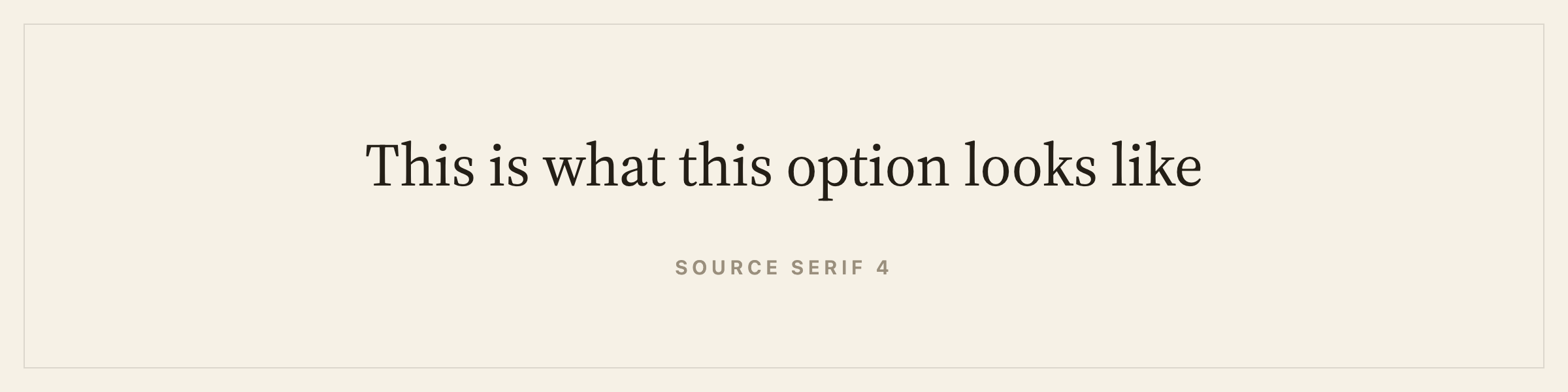 Sample sentence in Source Serif 4